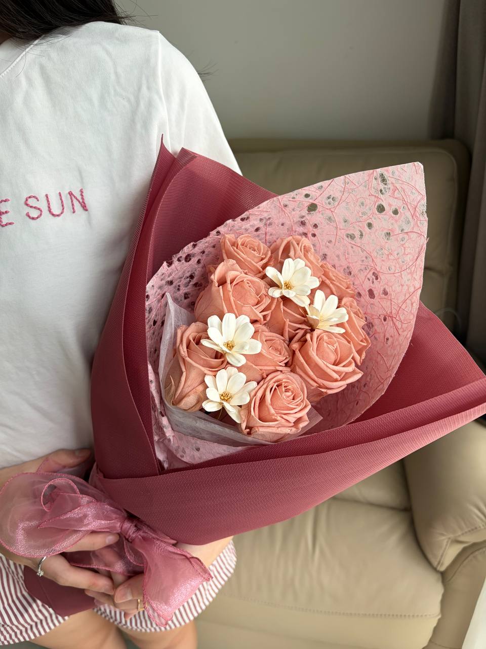 Sydney Everlasting Pink Roses Bouquet