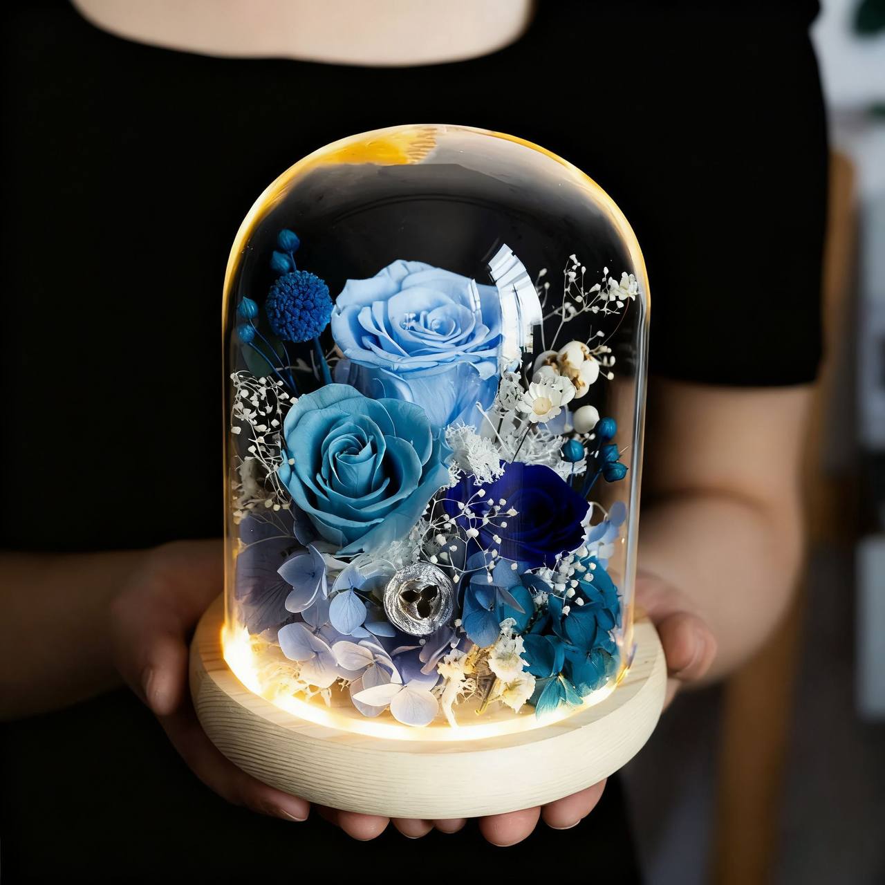 Preserved Flowers Dome Arielle