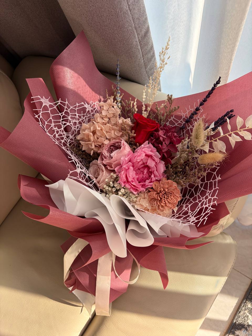 Mother’s Day Preserved Peony Bouquet Singapore – Seraphina