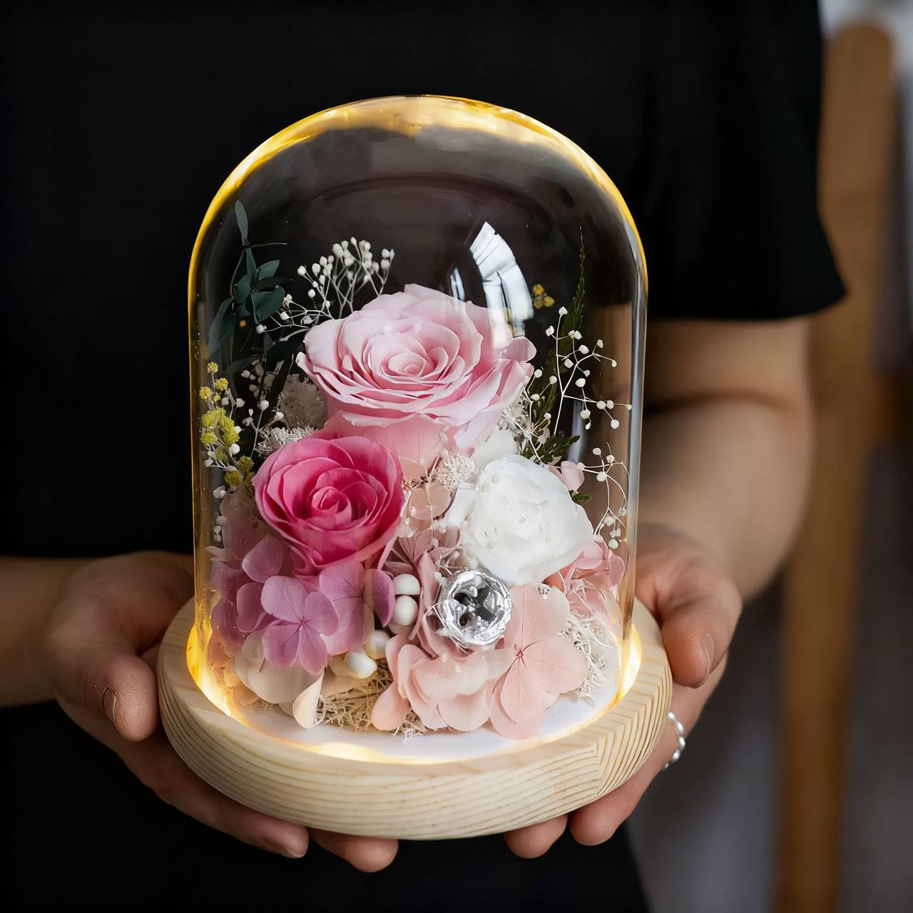 Preserved Flowers Dome Aurora